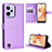 Leather Case Stands Flip Cover Holder BY1 for Realme C31 Purple