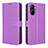 Leather Case Stands Flip Cover Holder BY1 for Realme C33 (2023) Purple