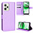 Leather Case Stands Flip Cover Holder BY1 for Realme C35 Purple