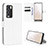 Leather Case Stands Flip Cover Holder BY1 for Realme GT Master Explorer 5G White