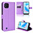 Leather Case Stands Flip Cover Holder BY1 for Realme Narzo 50i Purple