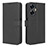 Leather Case Stands Flip Cover Holder BY1 for Realme Narzo N55 Black