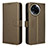 Leather Case Stands Flip Cover Holder BY1 for Realme V50 5G Brown