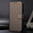 Leather Case Stands Flip Cover Holder BY1 for Samsung Galaxy A13 4G Brown