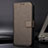 Leather Case Stands Flip Cover Holder BY1 for Samsung Galaxy A22s 5G Brown