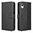 Leather Case Stands Flip Cover Holder BY1 for Samsung Galaxy A23s Black