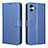 Leather Case Stands Flip Cover Holder BY1 for Samsung Galaxy M04 Blue