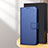 Leather Case Stands Flip Cover Holder BY1 for Samsung Galaxy S24 5G Blue