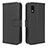 Leather Case Stands Flip Cover Holder BY1 for Sharp Aquos wish3 Black