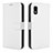 Leather Case Stands Flip Cover Holder BY1 for Sharp Aquos wish3 White