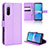 Leather Case Stands Flip Cover Holder BY1 for Sony Xperia 10 III Lite Purple