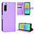 Leather Case Stands Flip Cover Holder BY1 for Sony Xperia 10 IV Purple