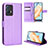 Leather Case Stands Flip Cover Holder BY1 for Vivo iQOO U5 5G Purple