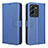 Leather Case Stands Flip Cover Holder BY1 for Vivo V25 Pro 5G Blue