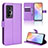 Leather Case Stands Flip Cover Holder BY1 for Vivo X70 5G Purple