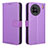 Leather Case Stands Flip Cover Holder BY1 for Vivo X90 5G Purple