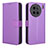 Leather Case Stands Flip Cover Holder BY1 for Vivo X90 Pro 5G Purple