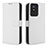 Leather Case Stands Flip Cover Holder BY1 for Vivo Y02 White