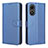 Leather Case Stands Flip Cover Holder BY1 for Vivo Y02S Blue