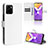 Leather Case Stands Flip Cover Holder BY1 for Vivo Y32t White