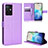 Leather Case Stands Flip Cover Holder BY1 for Vivo Y33e 5G Purple