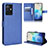 Leather Case Stands Flip Cover Holder BY1 for Vivo Y52t 5G Blue