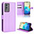 Leather Case Stands Flip Cover Holder BY1 for Vivo Y74s 5G Purple