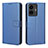 Leather Case Stands Flip Cover Holder BY1 for Vivo Y77 5G Blue