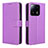 Leather Case Stands Flip Cover Holder BY1 for Xiaomi Mi 13 5G Purple