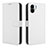 Leather Case Stands Flip Cover Holder BY1 for Xiaomi Poco C50 White