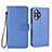 Leather Case Stands Flip Cover Holder BY1 for Xiaomi Poco F3 GT 5G Blue