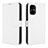 Leather Case Stands Flip Cover Holder BY1 for Xiaomi Poco M4 5G White