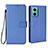 Leather Case Stands Flip Cover Holder BY1 for Xiaomi Redmi 10 5G Blue