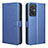 Leather Case Stands Flip Cover Holder BY1 for Xiaomi Redmi 11 Prime 4G Blue