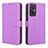 Leather Case Stands Flip Cover Holder BY1 for Xiaomi Redmi 11 Prime 4G Purple