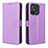 Leather Case Stands Flip Cover Holder BY1 for Xiaomi Redmi 11A 4G Purple