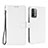 Leather Case Stands Flip Cover Holder BY1 for Xiaomi Redmi 9 Power White