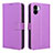 Leather Case Stands Flip Cover Holder BY1 for Xiaomi Redmi A2 Purple