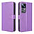 Leather Case Stands Flip Cover Holder BY1 for Xiaomi Redmi K50 Ultra 5G Purple