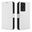 Leather Case Stands Flip Cover Holder BY1 for Xiaomi Redmi K60 5G White