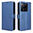 Leather Case Stands Flip Cover Holder BY1 for Xiaomi Redmi K60 Ultra 5G Blue