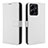 Leather Case Stands Flip Cover Holder BY1 for Xiaomi Redmi Note 12 4G White