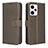 Leather Case Stands Flip Cover Holder BY1 for Xiaomi Redmi Note 12 Explorer Brown