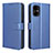 Leather Case Stands Flip Cover Holder BY1 for Xiaomi Redmi Note 12R Pro 5G Blue