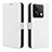 Leather Case Stands Flip Cover Holder BY1 for Xiaomi Redmi Note 13 5G White