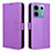 Leather Case Stands Flip Cover Holder BY1 for Xiaomi Redmi Note 13 Pro 5G Purple