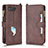 Leather Case Stands Flip Cover Holder BY2 for Asus ROG Phone 5 Pro Brown