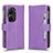 Leather Case Stands Flip Cover Holder BY2 for Asus ZenFone 10 Purple