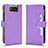 Leather Case Stands Flip Cover Holder BY2 for Asus Zenfone 7 Pro ZS671KS Purple