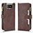Leather Case Stands Flip Cover Holder BY2 for Asus ZenFone 8 Flip ZS672KS Brown